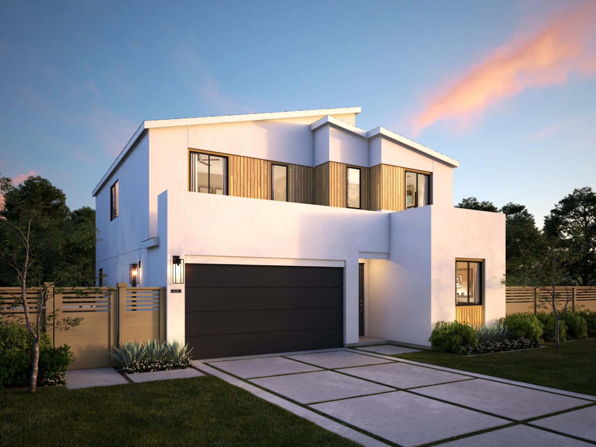 Thomas James Homes Southern California Ojai floorplan with a Modern exterior style