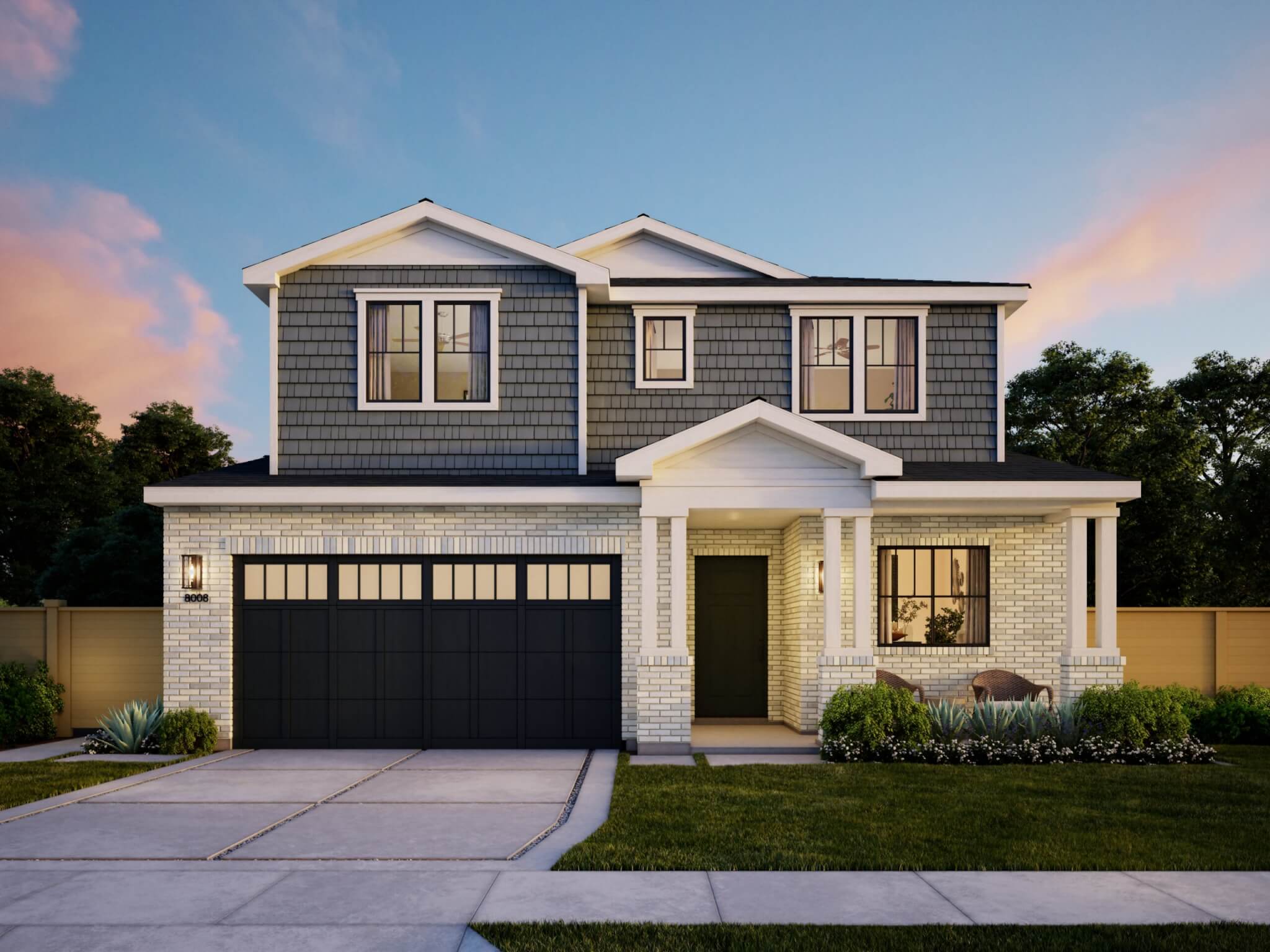 Thomas James Homes Southern California Palisade floorplan with a Coastal exterior style