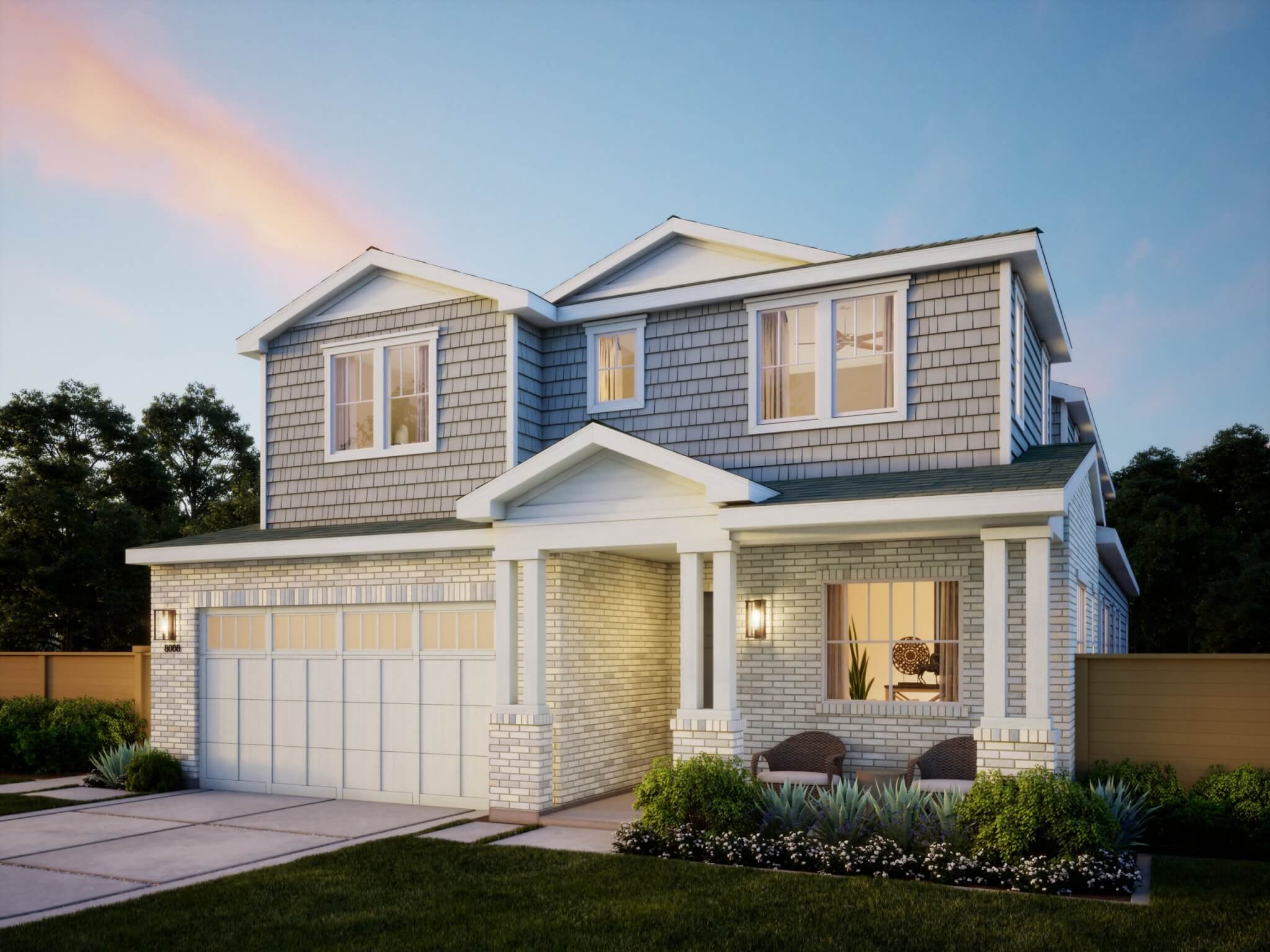 Thomas James Homes Southern California Palisade floorplan with a Coastal exterior style