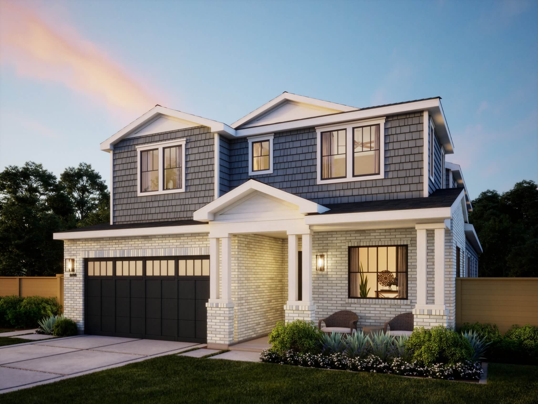Thomas James Homes Southern California Palisade floorplan with a Coastal exterior style