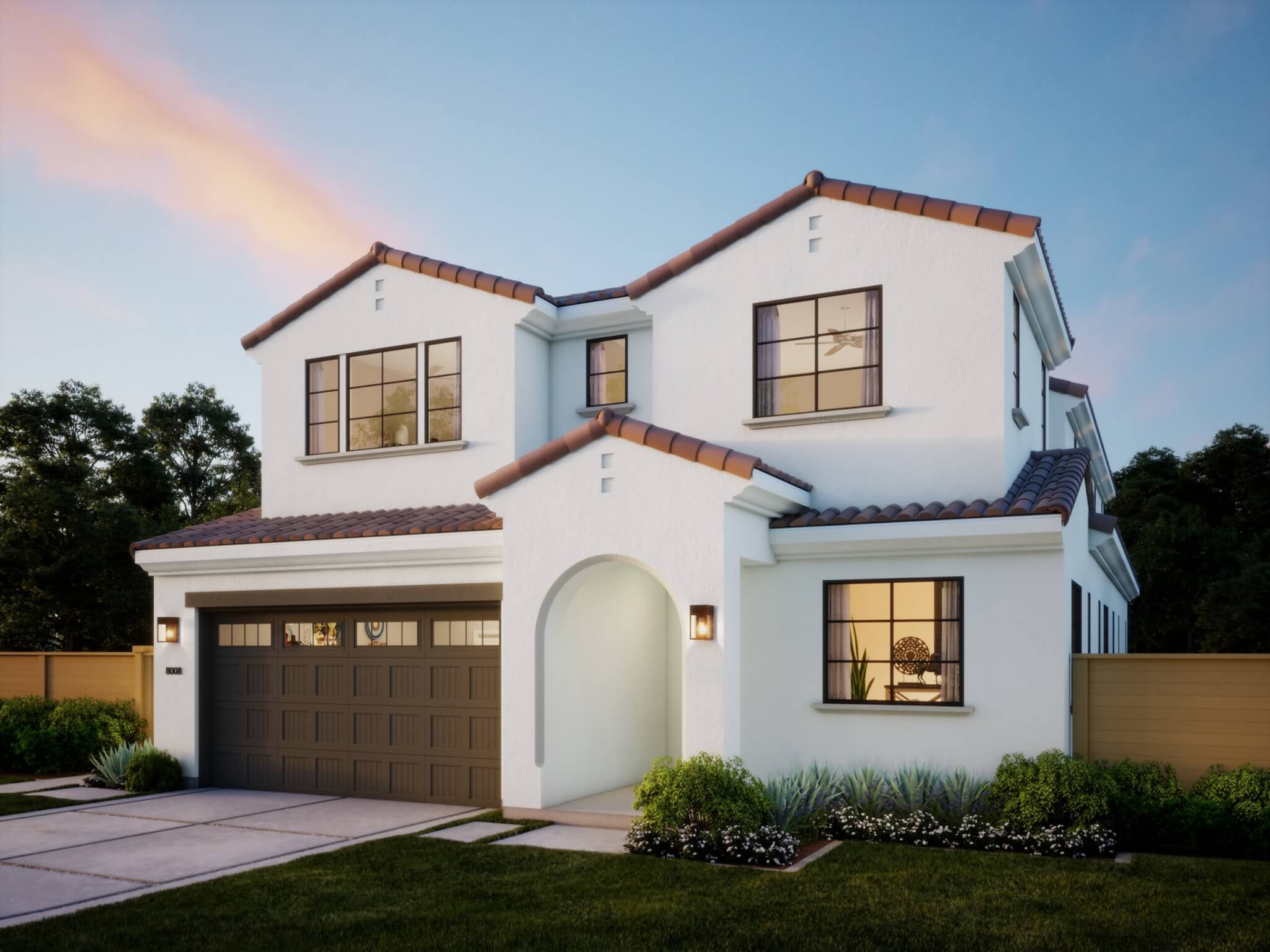 Thomas James Homes Southern California Palisade floorplan with a Spanish exterior style