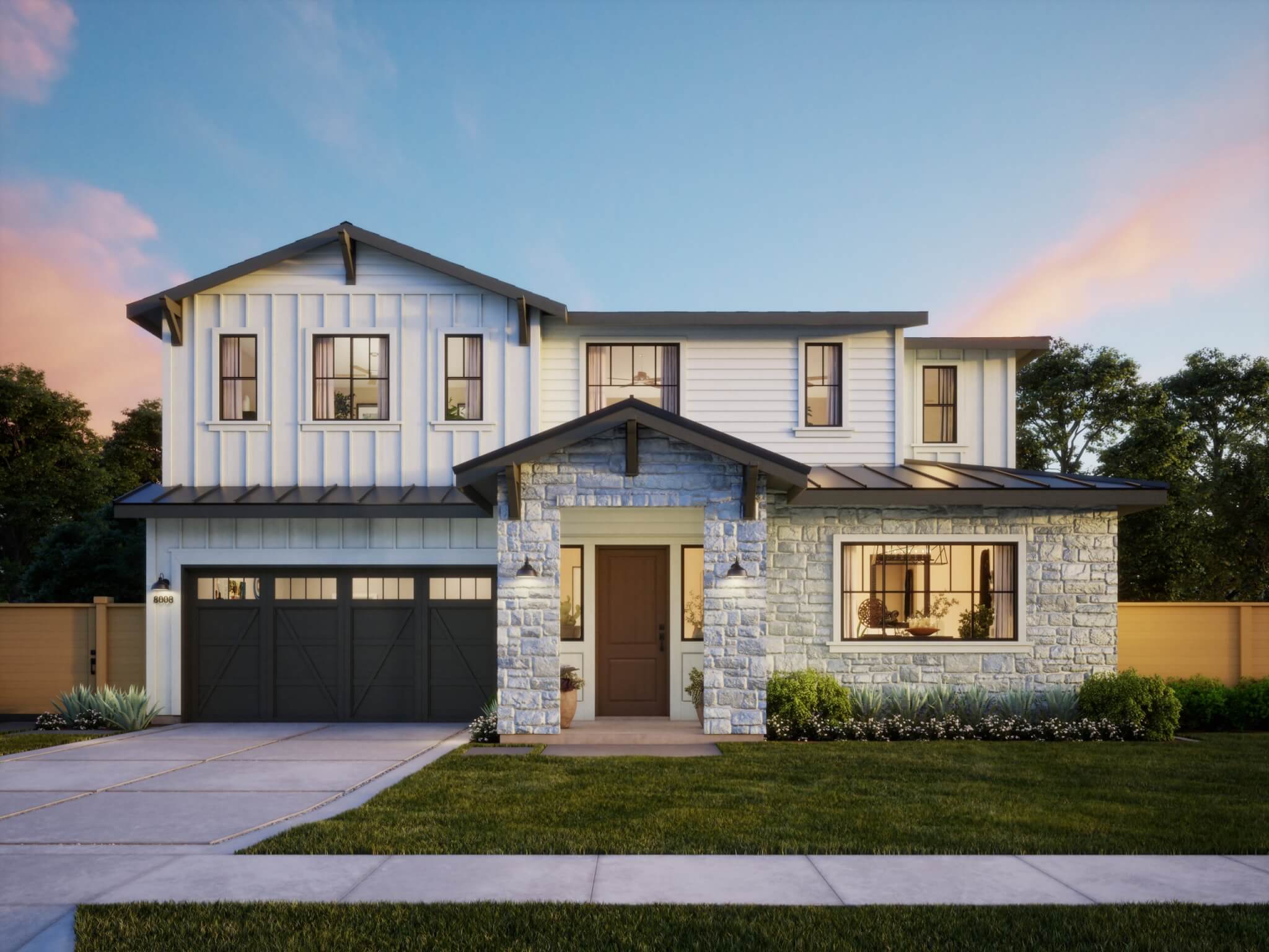 Thomas James Homes Southern California Willow floorplan with a Farmhouse exterior style