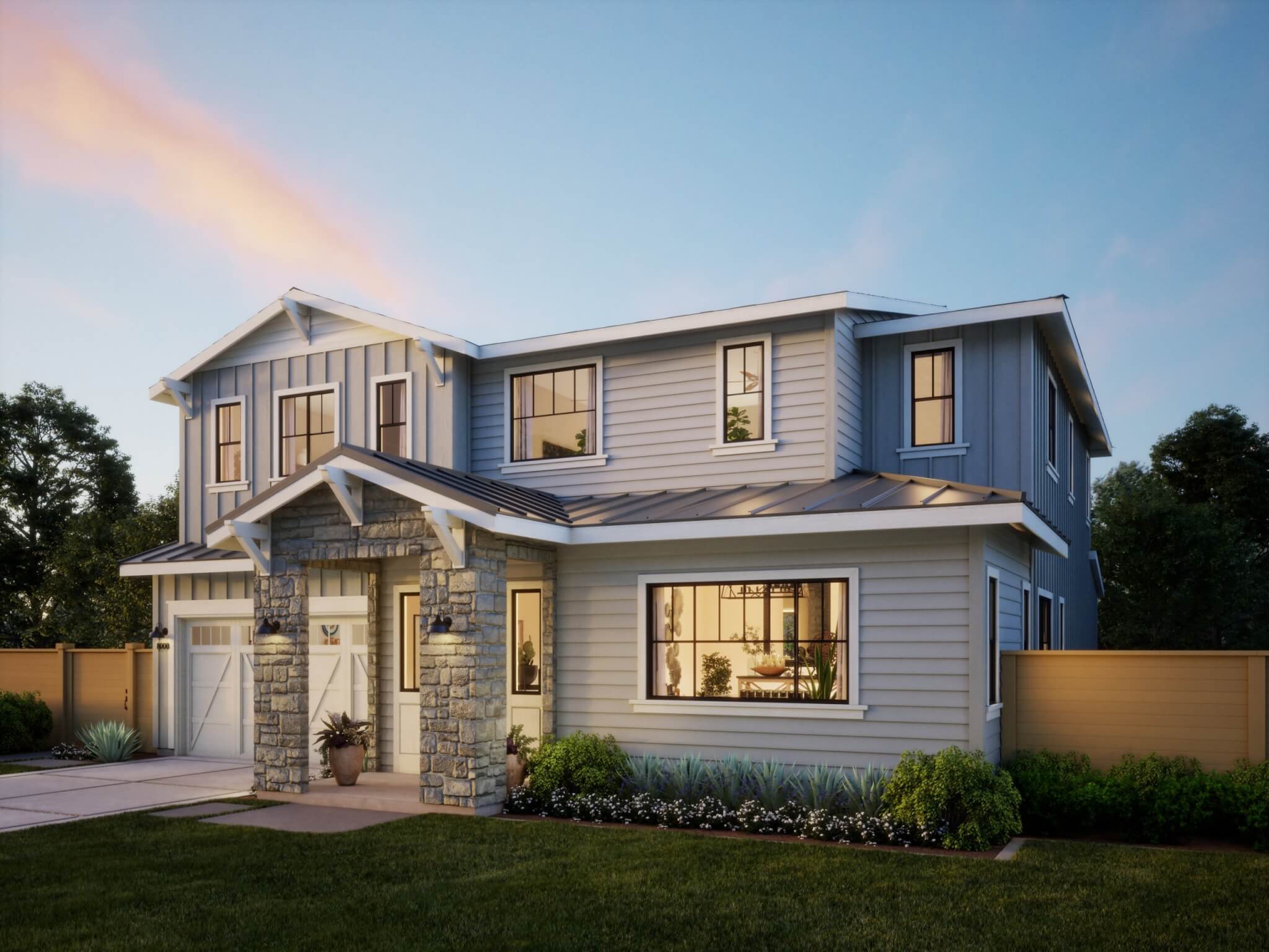 Thomas James Homes Southern California Willow floorplan with a Farmhouse exterior style