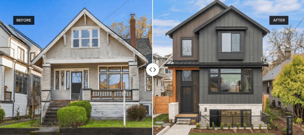 Thomas James Homes Before and After Build Project
