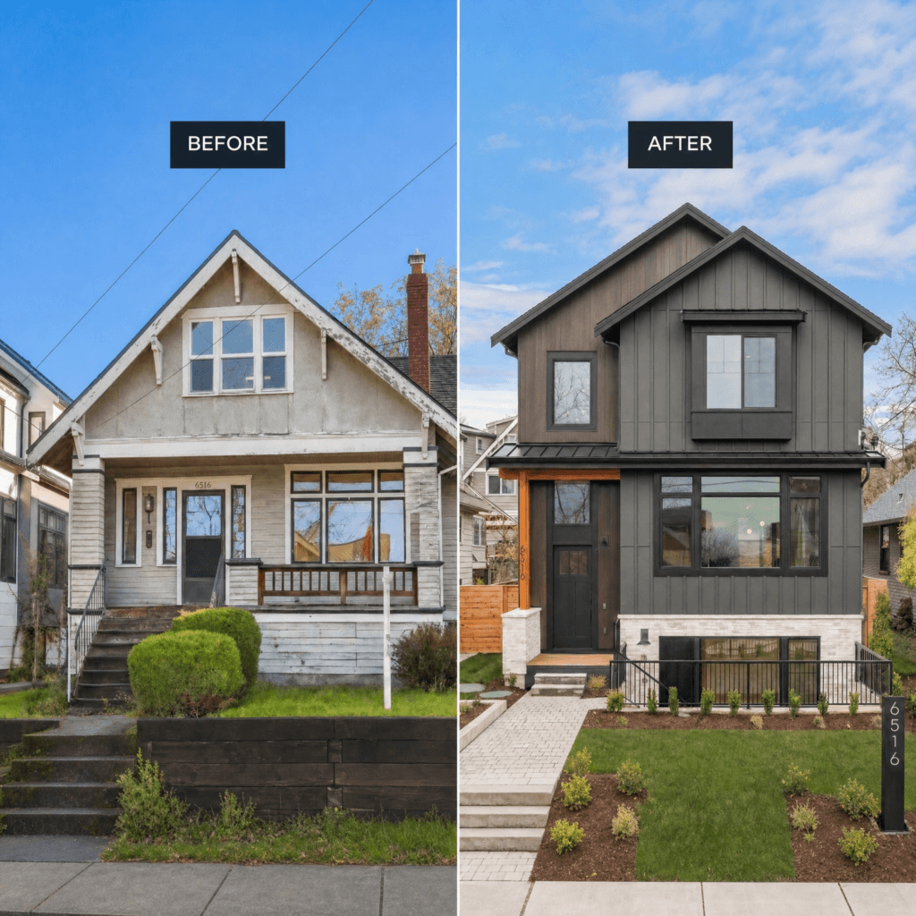 Thomas James Homes Before and After Build Project