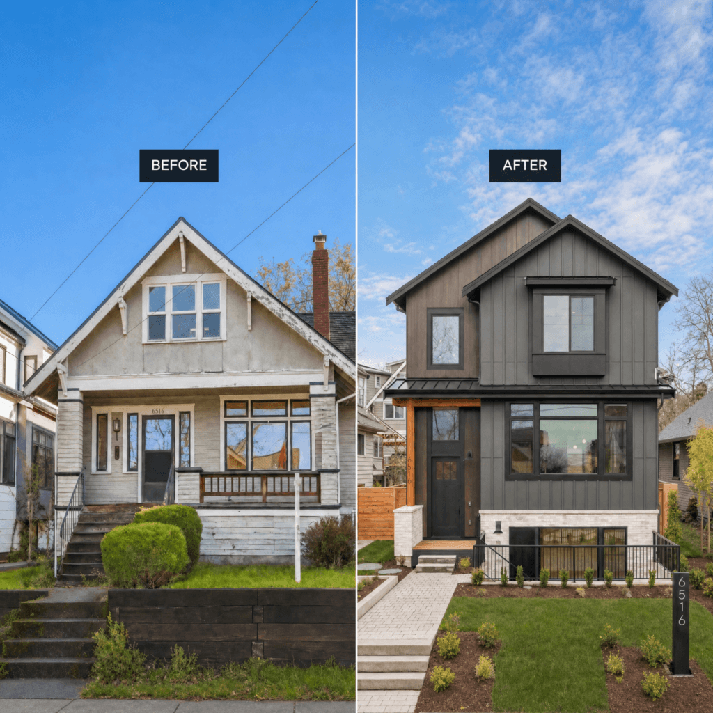 Thomas James Homes Before and After Build Project