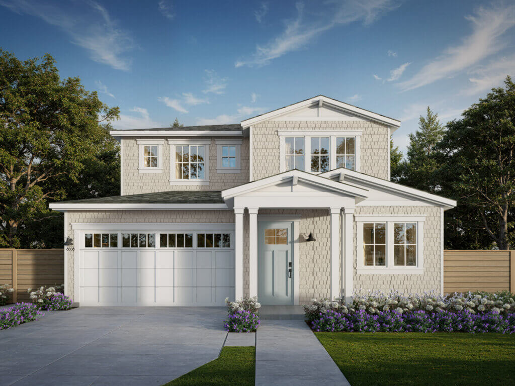 Thomas James Homes Southern California Sierra floorplan with a Coastal exterior style